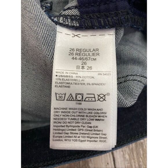 GAP Super Slimming Jeans True Skinny Mid Rise Stretch Denim Women’s Sz 26R - Picture 4 of 6